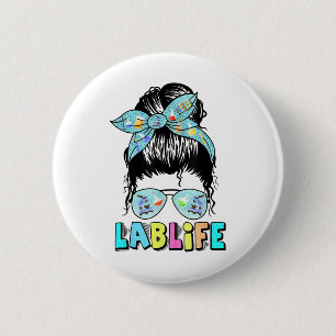 Labrador Life Messy Bun Labrador Week 2025 Medical Button