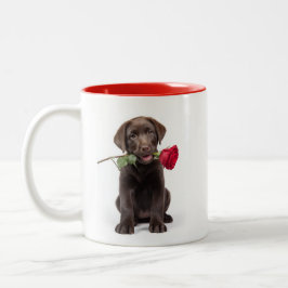 Labrador Love Zweifarbige Tasse