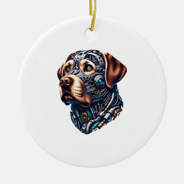 Labrador Lover Android Inspiriert Art Keramik Ornament (Vorne)