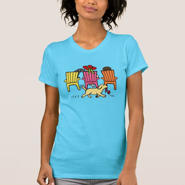 Labrador-Mama am Poolside T-Shirt (Vorderseite)