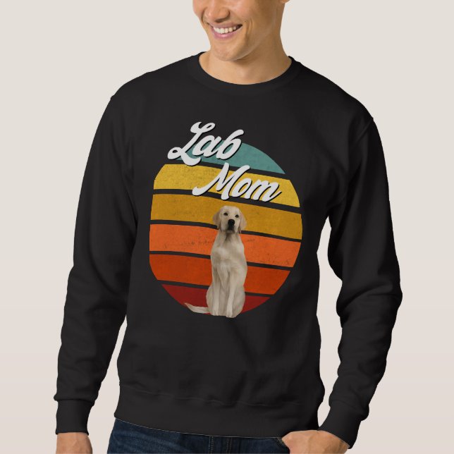 Labrador Mama Gelbes Labrador Retriever Retro Tren Sweatshirt (Vorderseite)