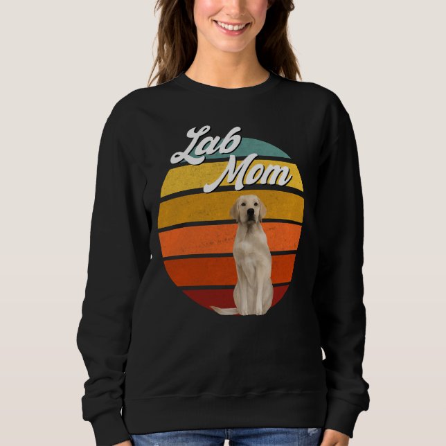 Labrador Mama Gelbes Labrador Retriever Retro Tren Sweatshirt (Vorderseite)