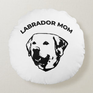 Labrador-Mama Rundes Kissen