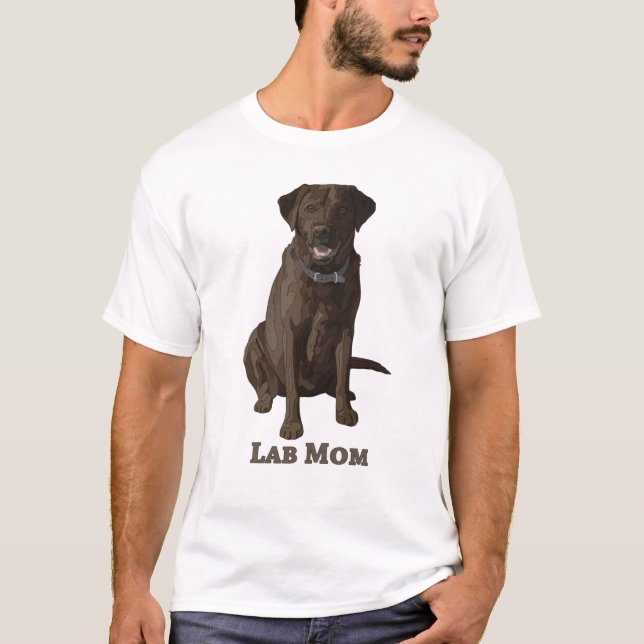 Labrador Mama Schokolade Braun Labrador Retriever  T-Shirt (Vorderseite)