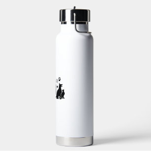 Labrador-Mama SVG � Hund Silhouette & Pfotenabdruc Trinkflasche