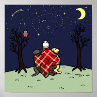 Labrador Mama und Starry Sky