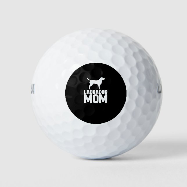 Labrador Mama Weißer Text Golfball (Vorderseite)