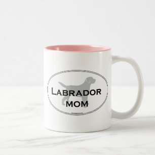 Labrador-Mama Zweifarbige Tasse