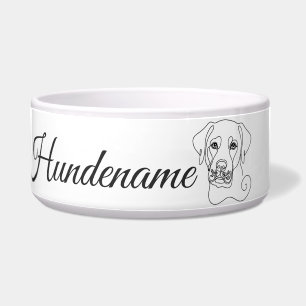 Labrador Minimalist Line Art personalized bowl Napf