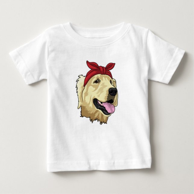 Labrador mit Bandana Baby T-shirt (Vorderseite)