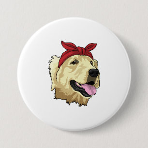 Labrador mit Bandana Button