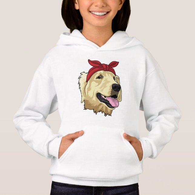 Labrador mit Bandana Hoodie (Vorderseite)