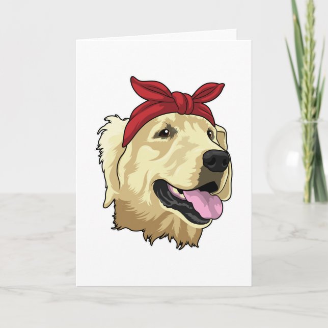 Labrador mit Bandana Karte (Vorderseite)