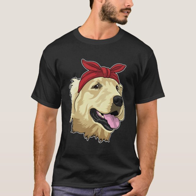 Labrador mit Bandana T-Shirt (Vorderseite)