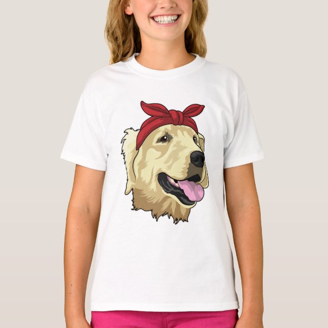 Labrador mit Bandana T-Shirt (Vorderseite)