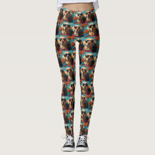 Labrador mit Herz-Rose Valentinstag Leggings