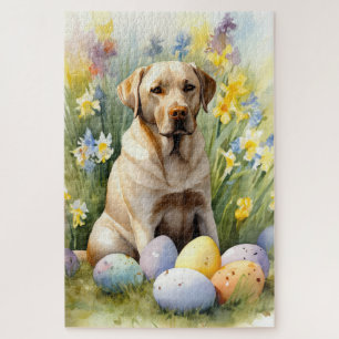 Labrador mit Ostereiern Puzzle