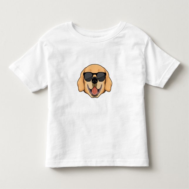 Labrador mit Sonnenbrille Kleinkind T-shirt (Vorderseite)
