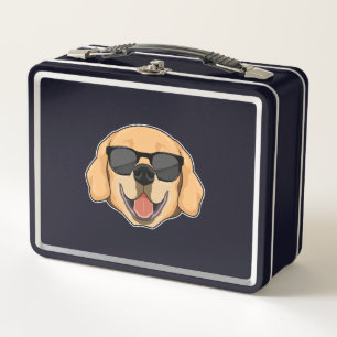 Labrador mit Sonnenbrille Metall Brotdose