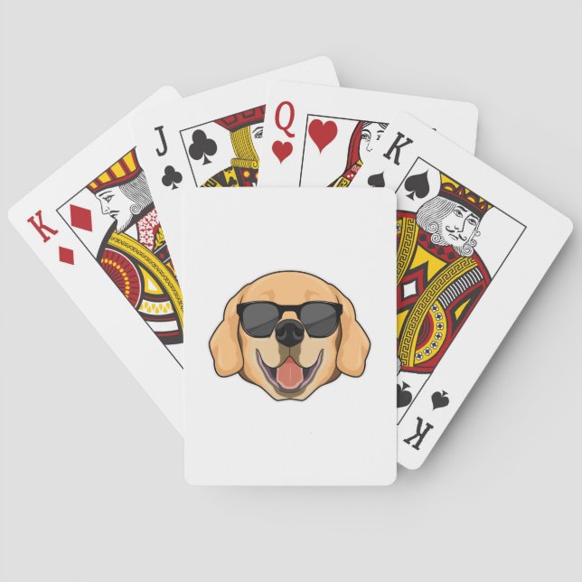 Labrador mit Sonnenbrille Spielkarten (Rückseite)