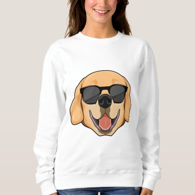 Labrador mit Sonnenbrille Sweatshirt (Vorderseite)