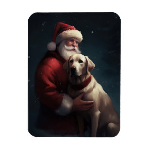 Labrador mit Weihnachtsmann Festives Weihnachten Magnet