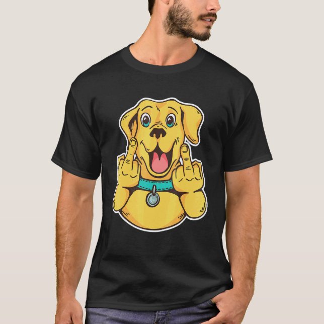Labrador Mittelfinger Retriever T-Shirt (Vorderseite)
