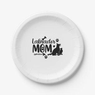 Labrador-Mutter SVG � Hund-Silhouette & Pfotenabdr Pappteller