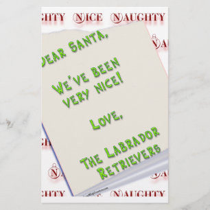 Labrador Naughty und Nice Briefpapier