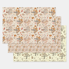Labrador Niedlich Herbstmuster Geschenkpapier Set