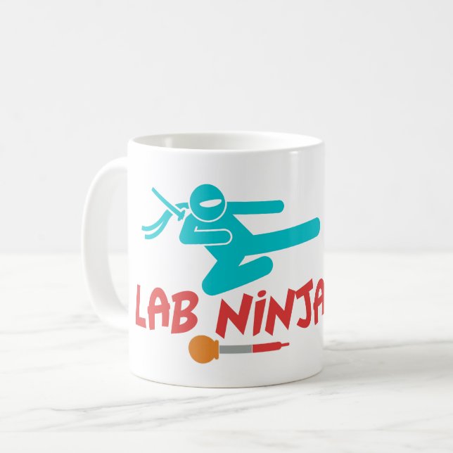 LABRADOR NINJA - MEDIZINISCHER LABRADOR WISSENSCHA KAFFEETASSE (Vorderseite Links)