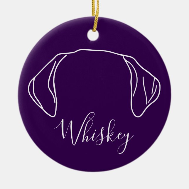 Labrador-Ornament (Om-Logo) Keramik Ornament (Vorne)