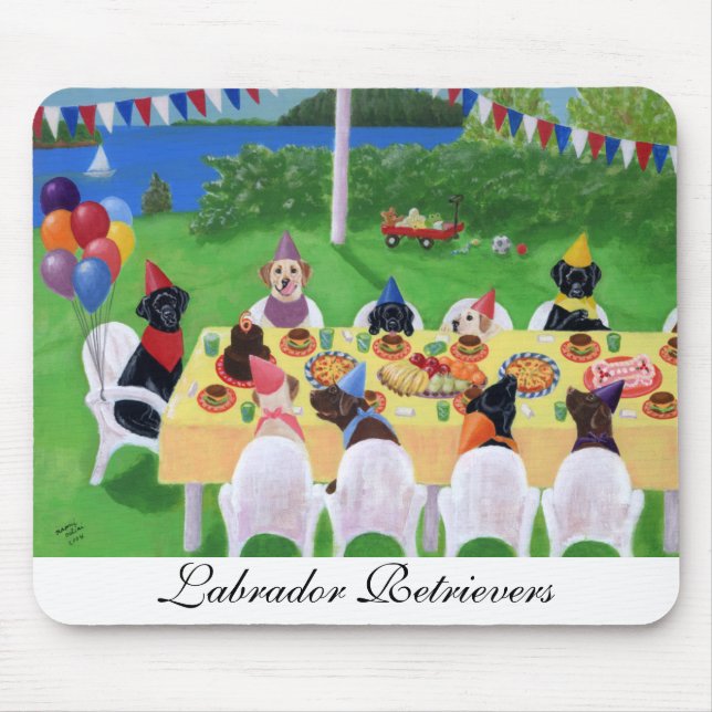 Labrador-Party Mousepad (Vorne)