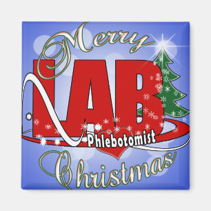 LABRADOR PHLEBOTOMIST CHRISTMAS MAGNET