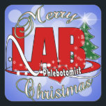LABRADOR PHLEBOTOMIST CHRISTMAS QUADRATISCHER AUFKLEBER<br><div class="desc">LABRADOR PHLEBOTOMIST CHRISTMAS BIG RED LABRADOR ABREVIATION MERRY CHRISTMAS - Celebrate PHLEBOTOMY VENIPUNKTURIST BLUT ZEICHN</div>