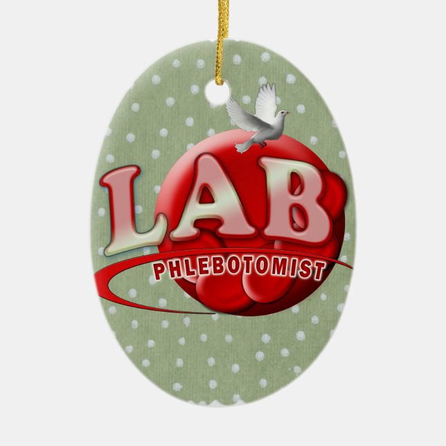 LABRADOR PHLEBOTOMIST RBC LOGO KERAMIK ORNAMENT (Vorne)