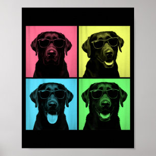 Labrador Pop Art lustige schwarze Lab Dog Liebhabe Poster