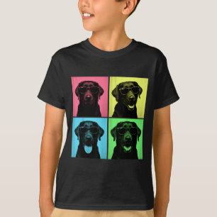 Labrador Pop Art lustige schwarze Lab Dog Liebhabe T-Shirt