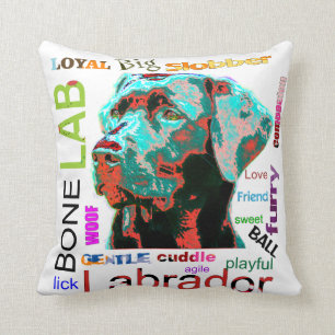 Labrador - Pop-Kunst-Entwurfs-Amerikaner MoJo Kissen