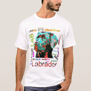Labrador-Pop-Kunst-Entwurfs-T - Shirt