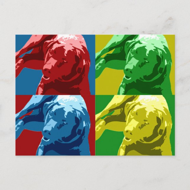 Labrador Pop Kunsteffekt! Postkarte (Vorderseite)