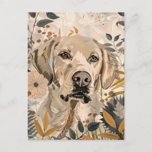 Labrador Portrait Art Postkarte