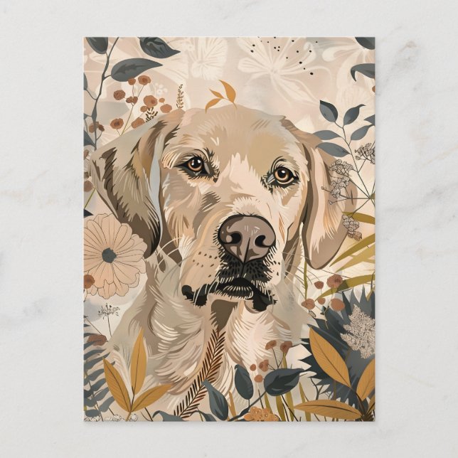 Labrador Portrait Art Postkarte (Vorderseite)