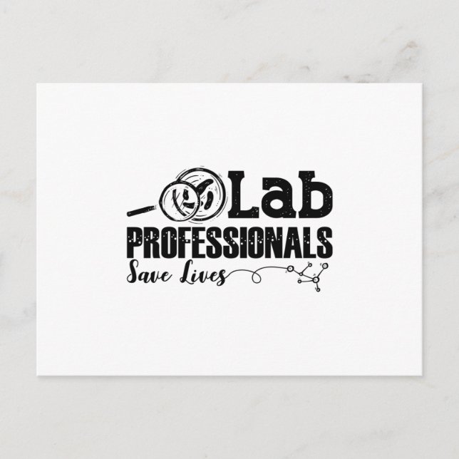 Labrador Professionals Rette Lives Laboratory Tech Postkarte (Vorderseite)