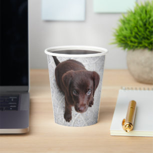 Labrador Puppy Pappbecher