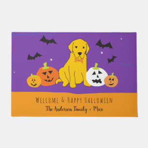 Labrador Puppy Pumpkin Halloween Willkommenstür Fußmatte