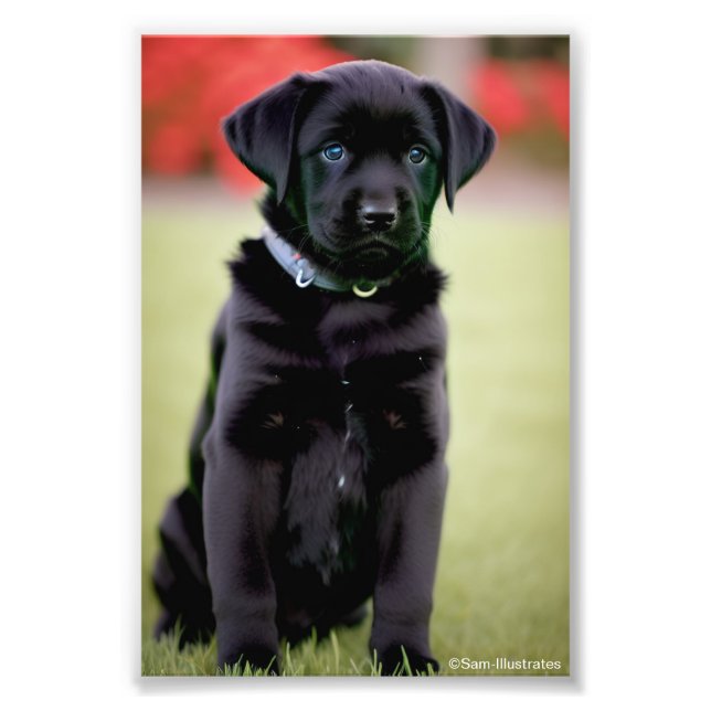 Labrador Puppy Satin Foto Erweiterung (Vorne)