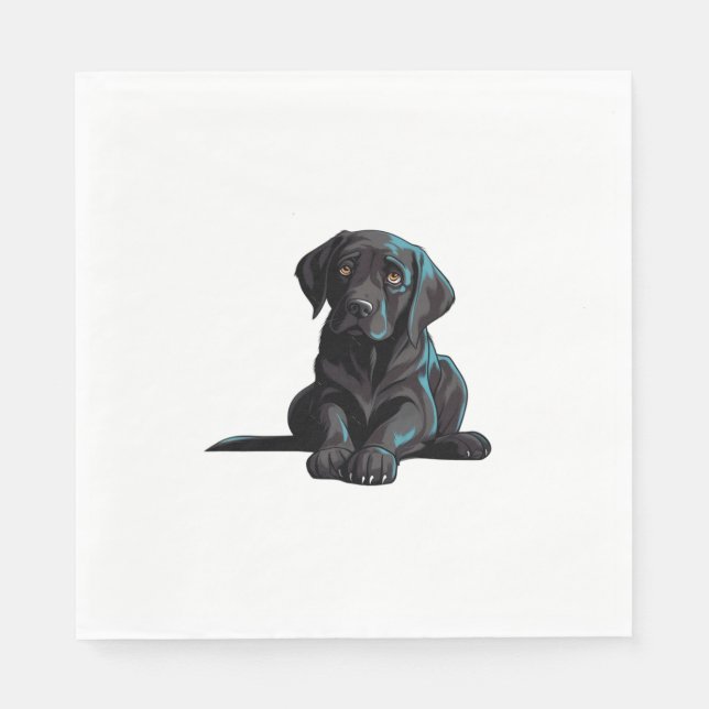 Labrador Puppy Serviette (Vorderseite)