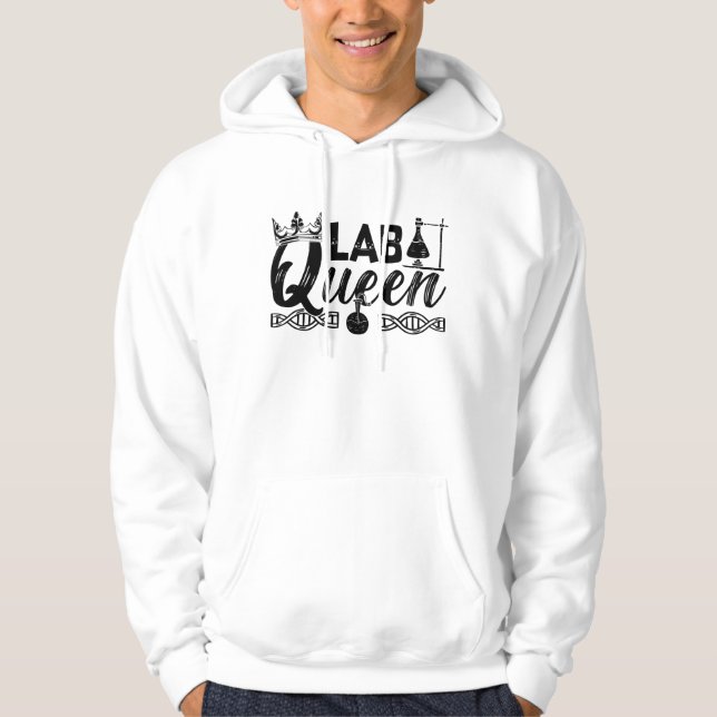 Labrador Queen Labrador Tech Laborchemist Technike Hoodie (Vorderseite)