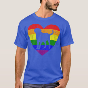 Labrador Rainbow Flag Herz für LGBT Gay Lesbian s T-Shirt